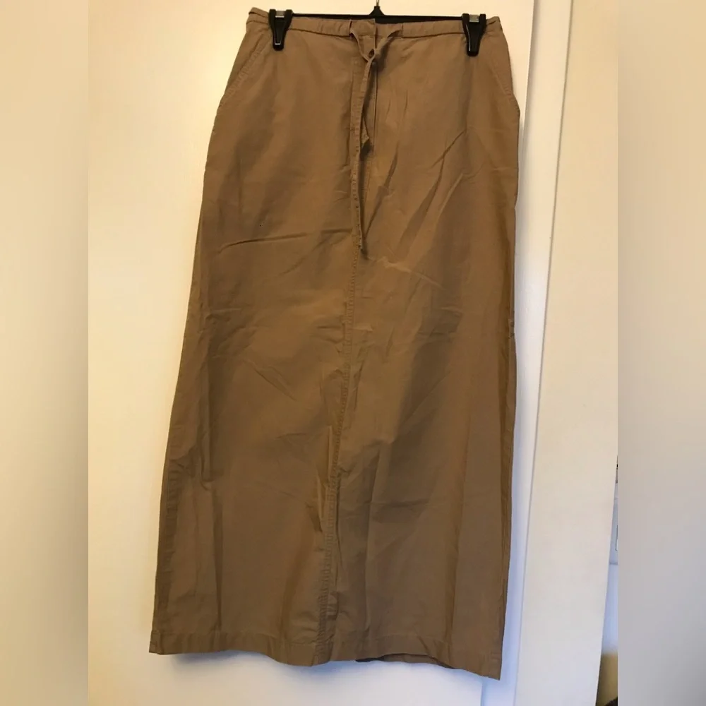 THE LIMITED , size 2 woman’s maxi 100% cotton skirt beige color - Picture 2 of 8